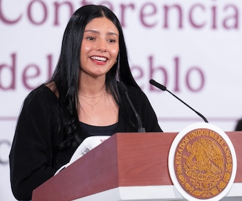 Eunice Campos, boxeadora profesional, durante