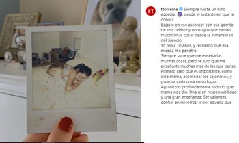 El mensaje que publicó Flor