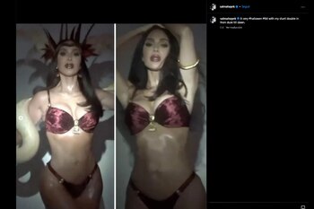 La actriz mexicana no pasó por alto la referencia de la socialité.(IG/salmahayek)