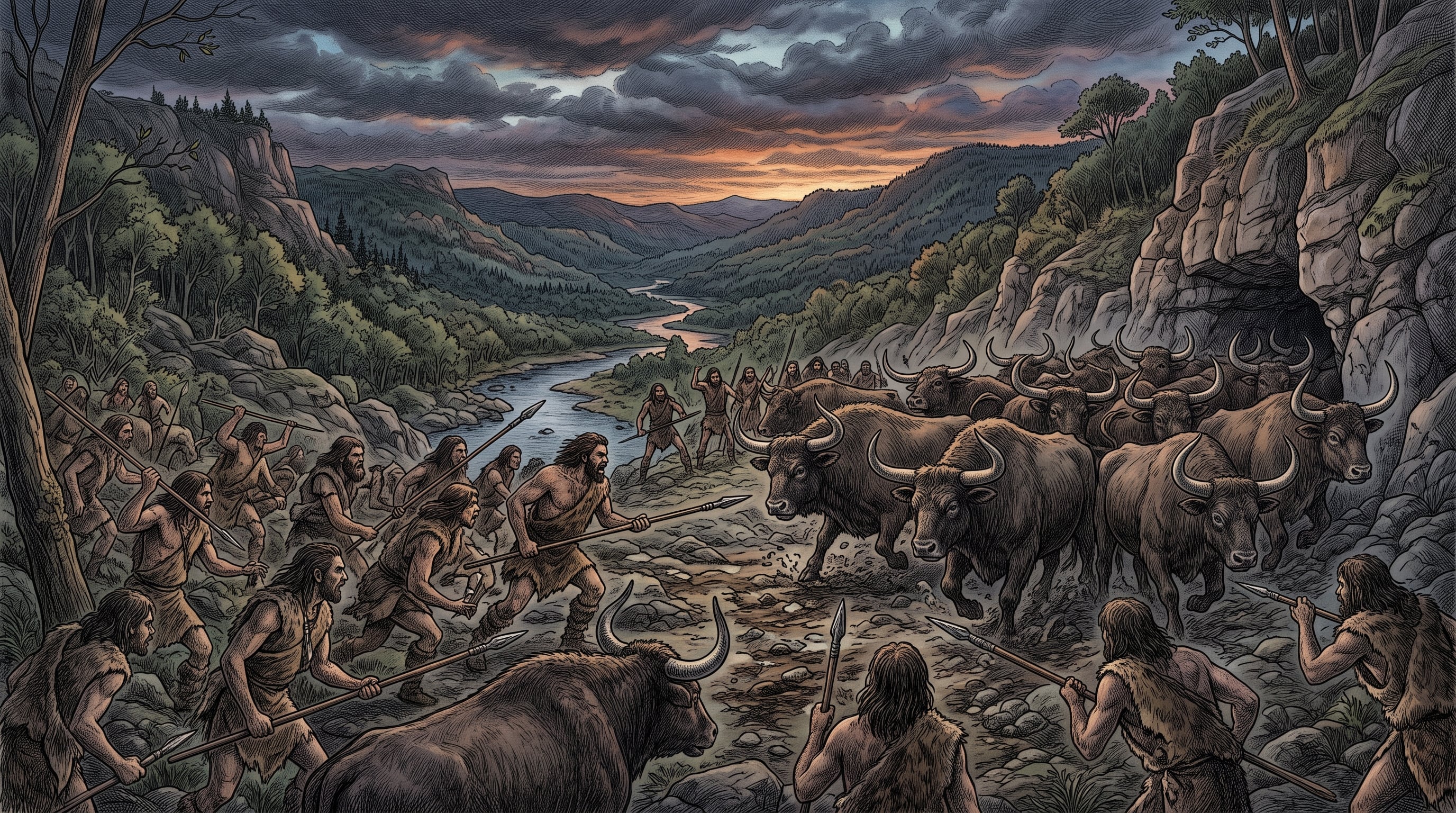 Los registros arqueológicos confirmaron la caza constante de ejemplares de diversas edades durante el descenso poblacional (Imagen Ilustrativa Infobae)