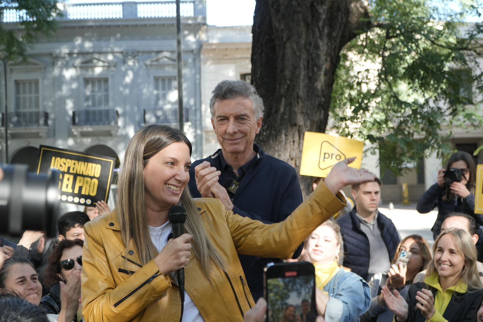 Silvia Lospennato y Mauricio Macri. Foto de archivo de la última campaña electoral en CABA