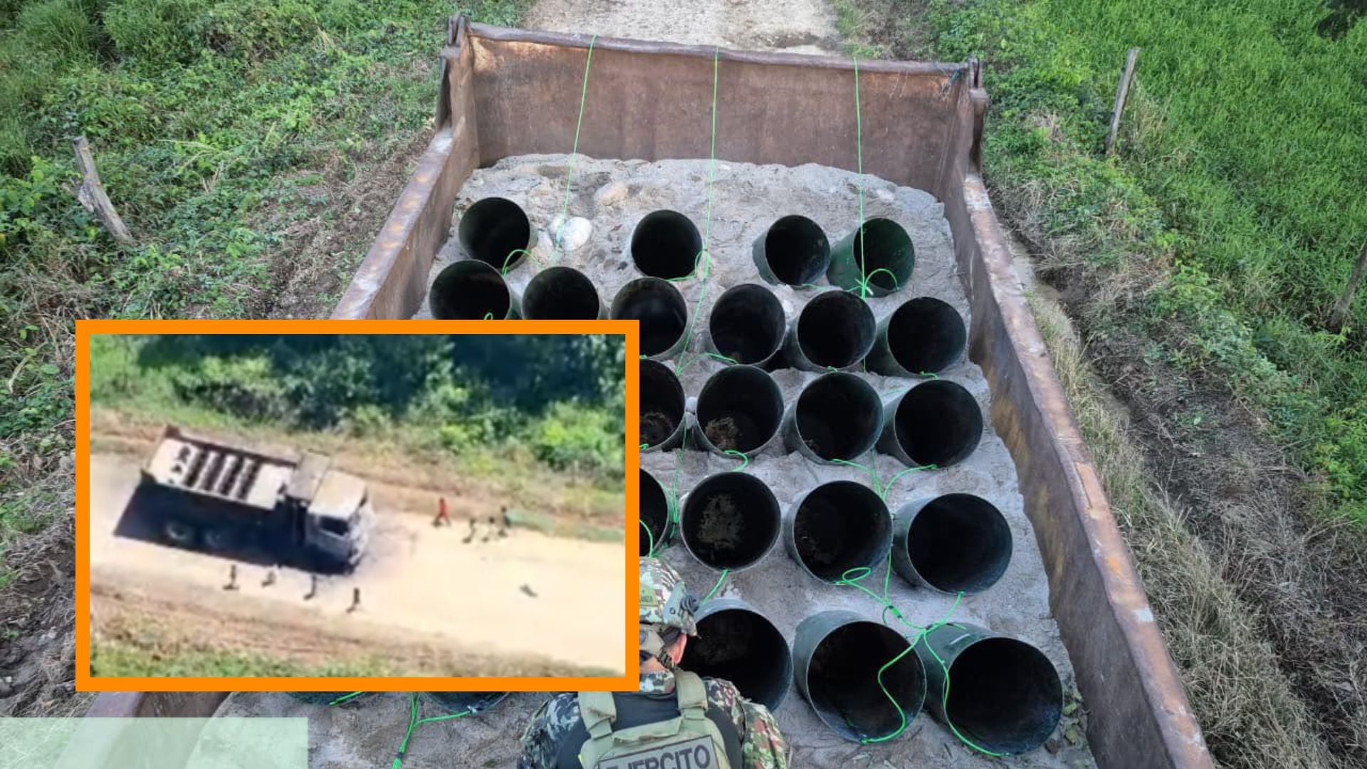 Impactante video muestra cómo niños juegan al lado de una volqueta con explosivos en Arauca: habían sido instalados por el ELN