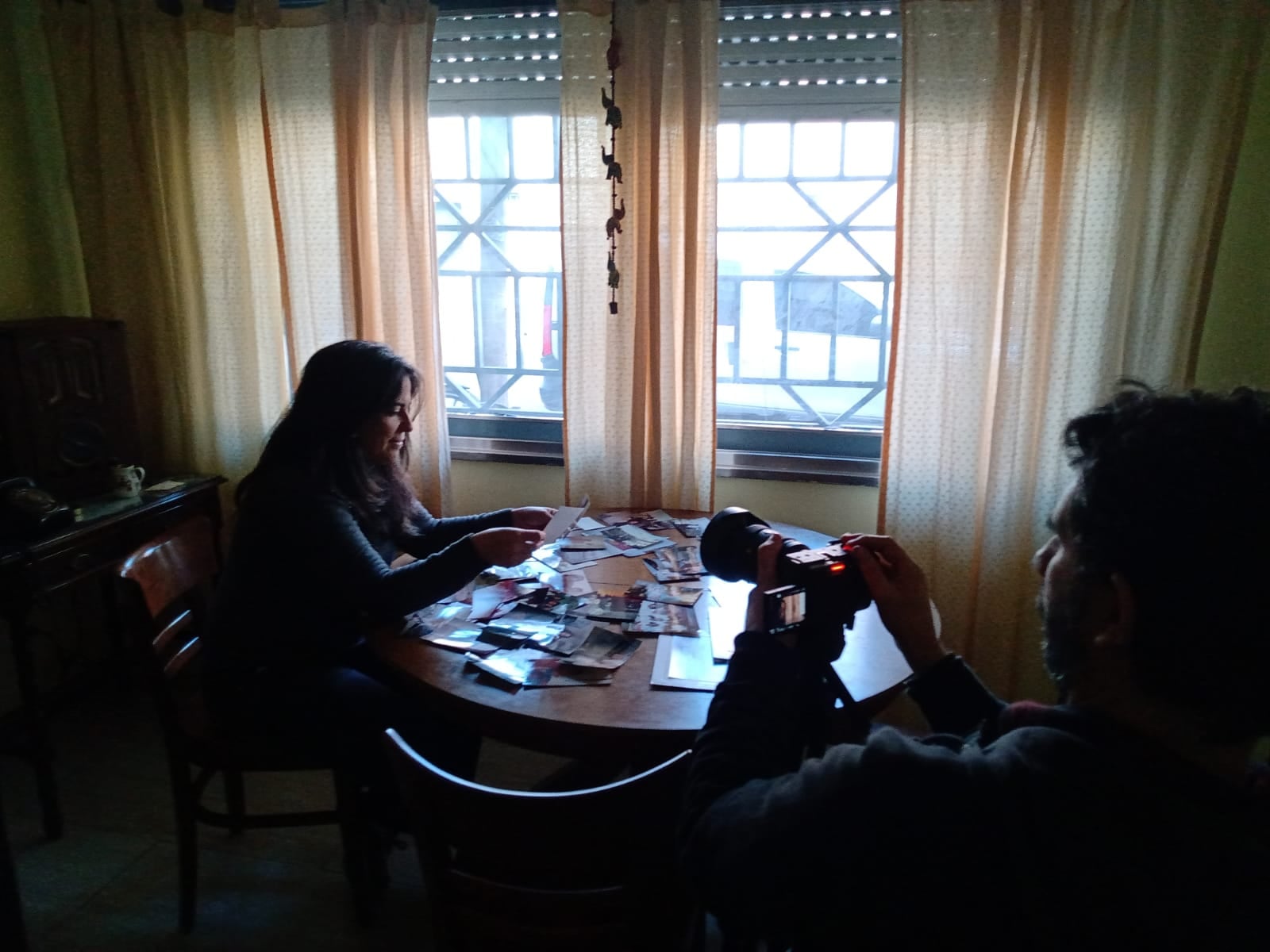 Backstage del documental, en una de las primeras escenas