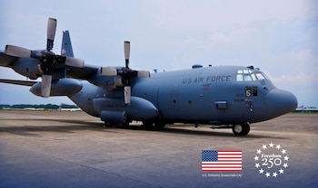 El C-130 de la Guardia Nacional de Arkansas llegó a Guatemala como parte de la cooperación militar bilateral con Estados Unidos. (Cortesía: Embajada de Estados Unidos en Guatemala)