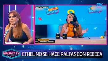 Magaly Medina reacciona sin filtros a las palabras de Ethel Pozo sobre Rebeca Escribens. Captura: Magaly TV La Firme.