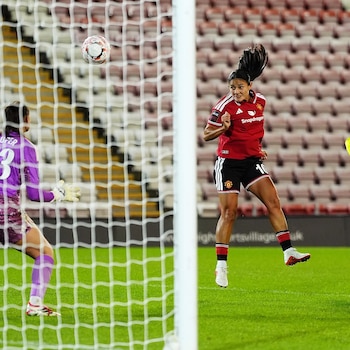 Rebeca Bernal en el Manchester United Women.