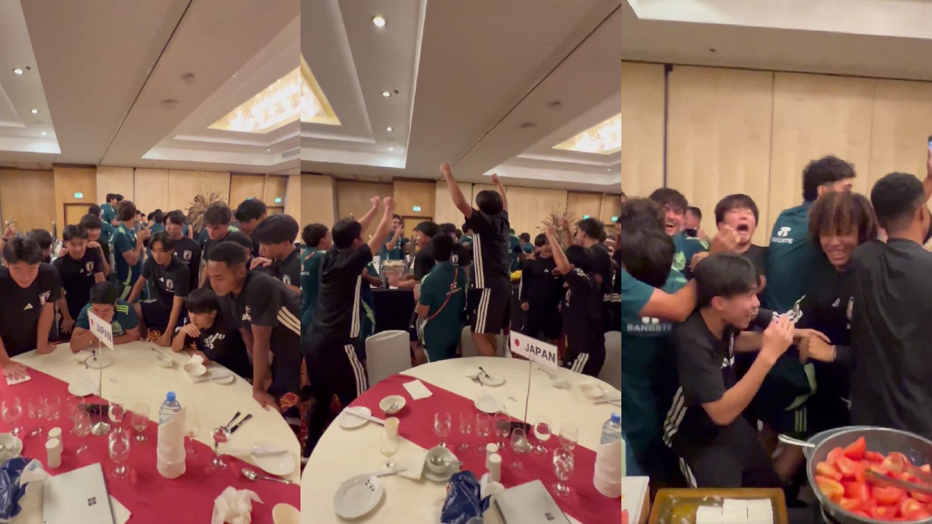 La euforia de todos los jóvenes consolidó una amistad que se formó en el Mundial de Qatar 2025. (Captura de pantalla Japan National Team)