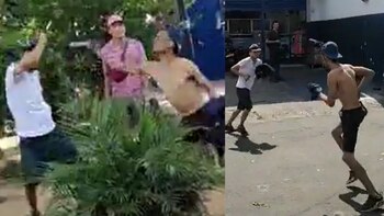 Video: en plena plaza pública