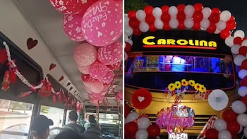 Conductores de bus en Barranquilla sorprendieron a los pasajeros decorando los vehículos por el Día de la Madre: generó oleada de reacciones en las redes
