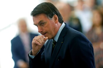 Brazil's President Jair Bolsonaro attends
