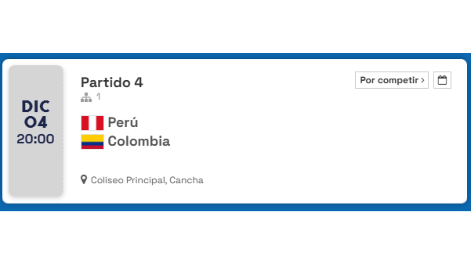 Perú enfrenta a Colombia por la segunda fecha de los Juegos Bolivarianos 2025.