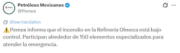 Comunicado de Pemex.