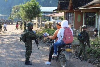 La operación militar en Cauca