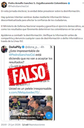 Pedro Arnulfo Sánchez insistió en la legalidad del escrutinio ante cuestionamientos en redes - crédito @dona_pily2/X