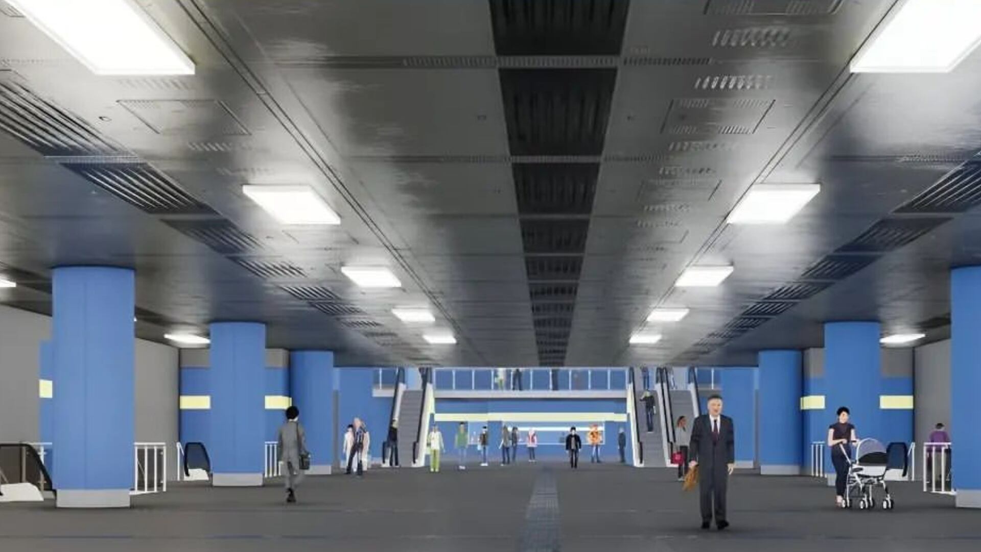 Estación subterránea de la Línea 2 del Metro de Lima en la UNMSM. (Fuente: Tv Perú)