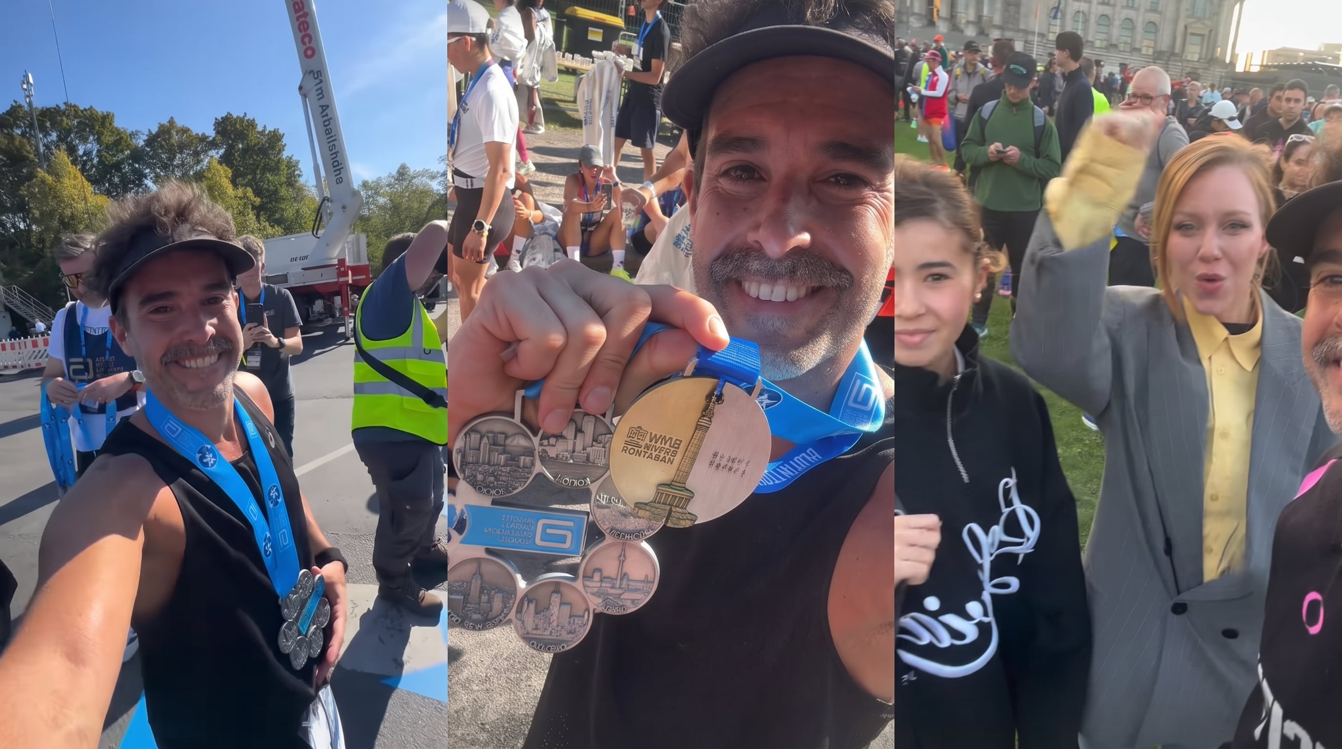 Nicolás Cabré y una medalla soñada en Berlín: terminó la maratón pese a las lesiones, junto a Rocío Pardo y Rufina