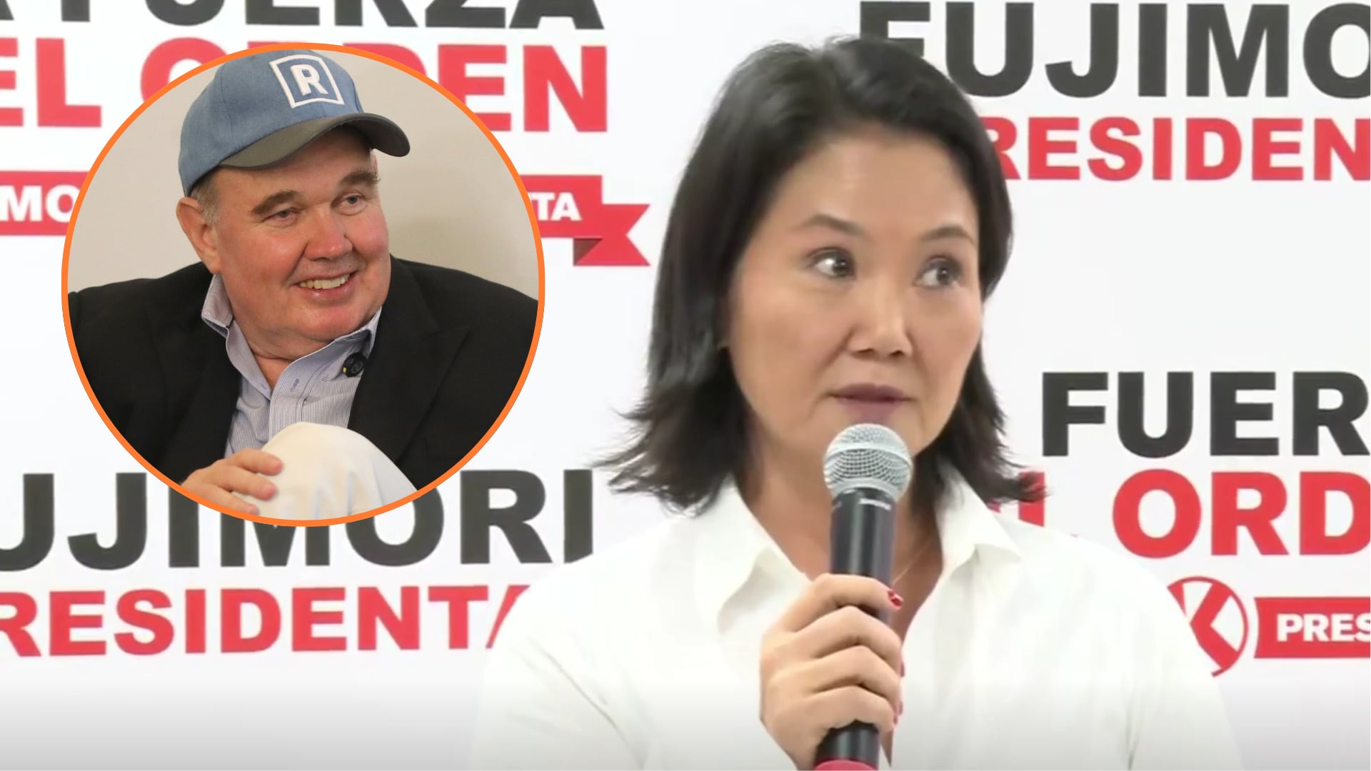 Fujimori ofrece coordinación con Renovación Popular y pide evitar el caos en medio del conteo. (Fotocomposición: Infobae Perú/Captura video: Latina Noticias)