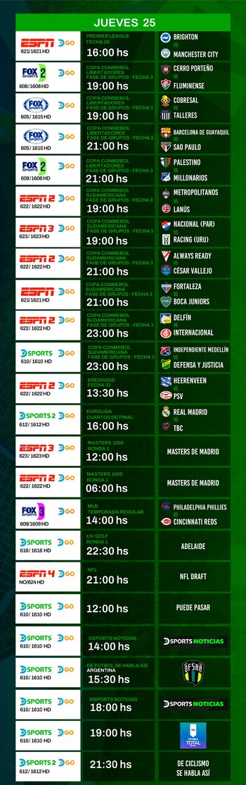 Agenda deportiva