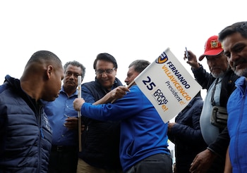 Construye fue el partido que impulsó la candidatura de Fernando Villavicencio. REUTERS/Karen Toro\
