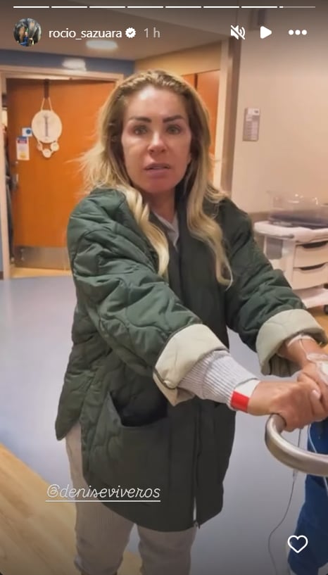 La noche del lunes, la presentadora compartió un video donde mostró que ya podía estar de pie por sí sola. (@rocio_sazuara, Instagram)