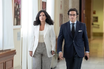 26/08/2026 La portavoz de Vox en el Congreso, Pepa Millán, y el diputado de Vox, José María Figaredo, a su llegada a la Junta de Portavoces en el Congreso de los Diputados, en la sala Mariana Pineda, a 26 de agosto de 2026, en Madrid (España).
POLITICA
Jesús Hellín - Europa Press