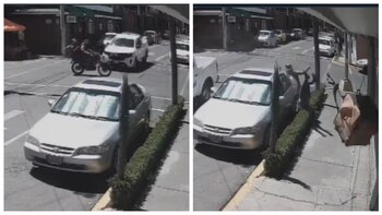 Motociclistas salieron volando tras ser