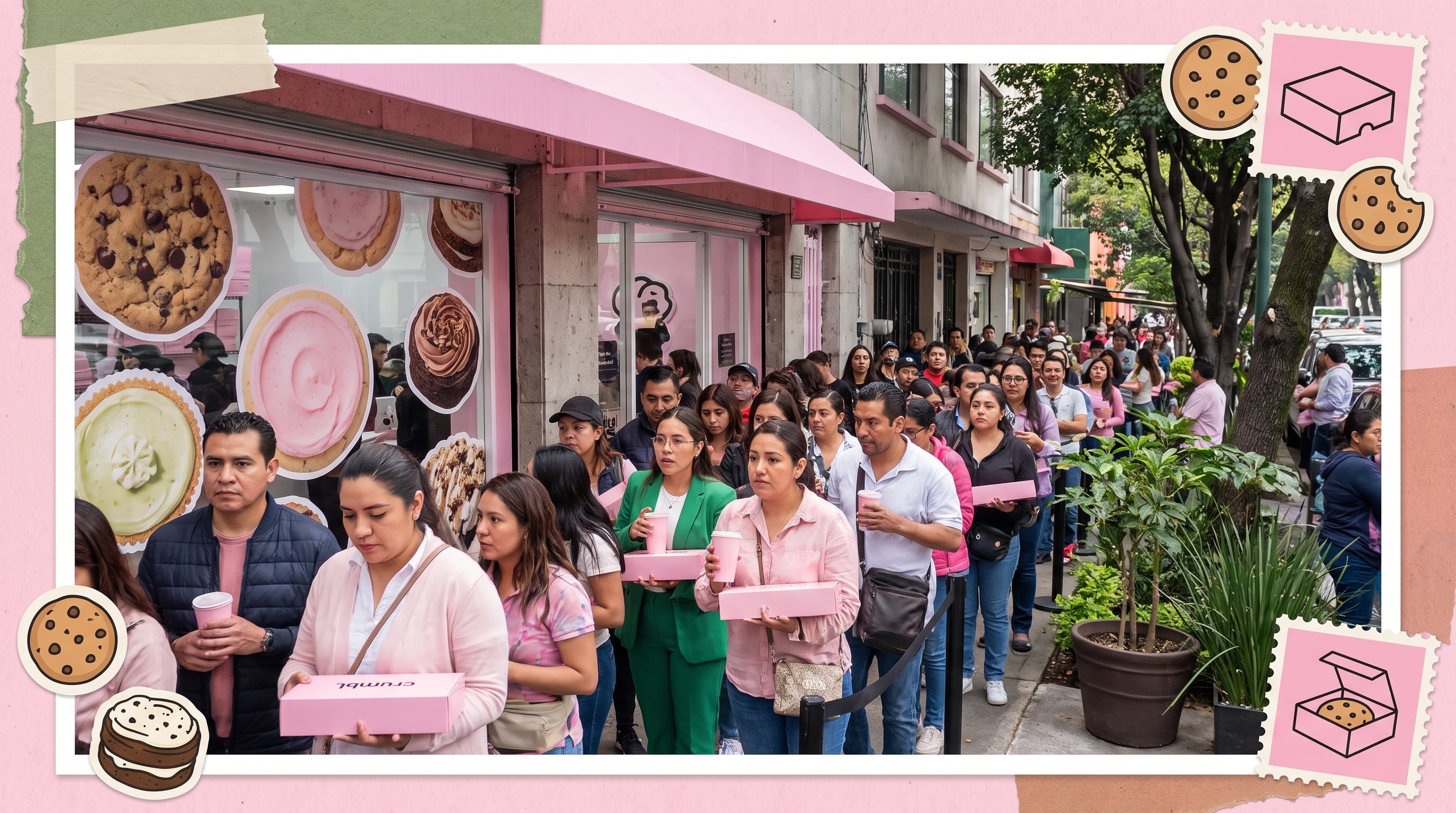 La galleta viral de TikTok ya tiene tienda en la Roma: cientos de personas hacen fila para probarla