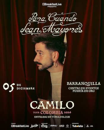 La productora cambió la fecha del concierto en el Centro de Eventos Puerta de Oro de Barranquilla al 5 de diciembre - crédito cortesía Breakfast Live