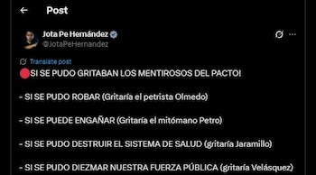 Jota Pe Hernández se fue