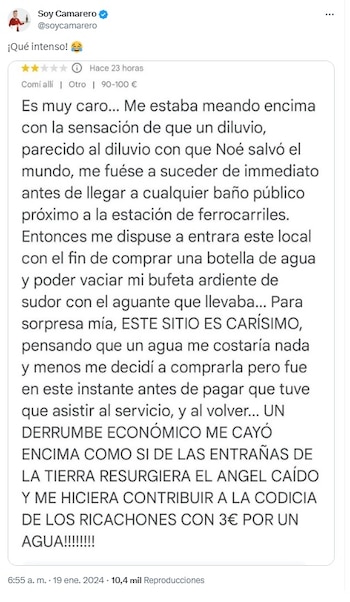 Otorgó al establecimiento sólo dos