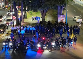 Las autoridades estatales compartieron fotografía de un despliegue operativo en el municipio de Uruapan. Crédito: SSP Michoacán