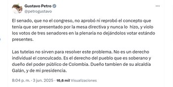El presidente Gustavo Petro insistió