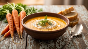 Receta de sopa de zanahoria, rápida y fácil