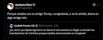 Gustavo Petro concluyó su mensaje