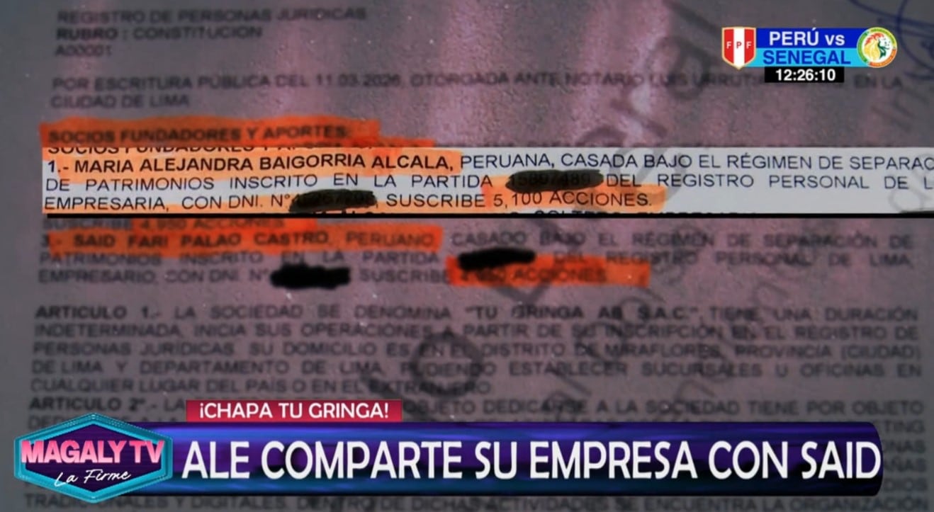 Polémica: Alejandra Baigorria apuesta por negocio con Said Palao tras imágenes en Argentina. Captura: Magaly TV La Firme.