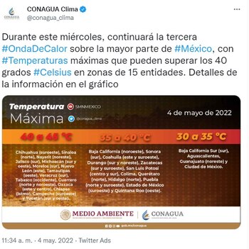 Temperaturas de hasta 40 grados