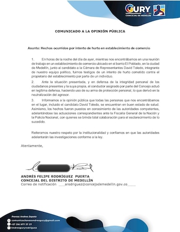 La rápida reacción del personal