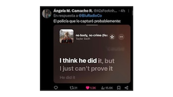 Algunos usuarios, relacionaron canciones de Taylor Swift con el delincuente - crédito Ángela M. Camacho / X