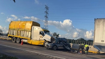 Choque en carretera Puebla-Cordoba