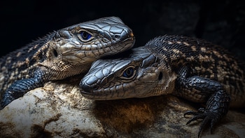 Hallan piel fosilizada de reptil