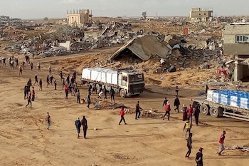 FOTO DE ARCHIVO. Ciudadanos palestinos