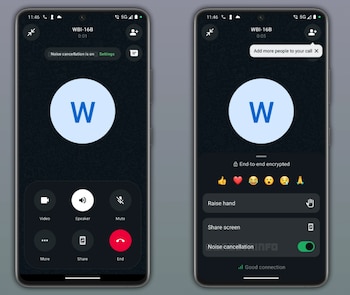 La cancelación de ruido se activará de manera automática y mostrará una notificación cuando esté en uso. (Foto: WABetaInfo)