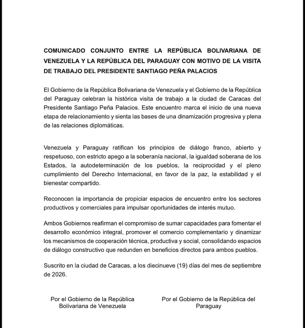 Venezuela y Paraguay avanzan para ampliar el comercio bilateral
