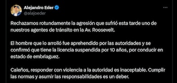 Alejandro Éder rechazó el ataque