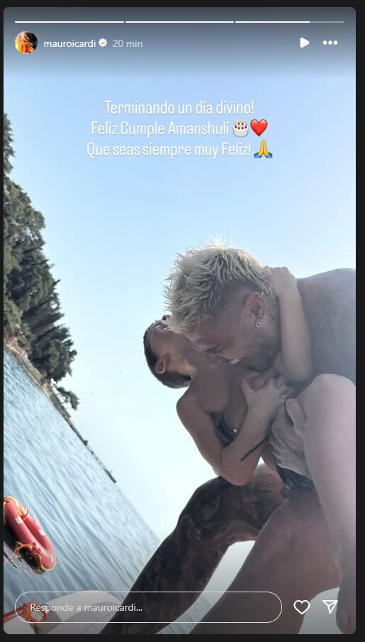 Mauro Icardi sorprendió con un gesto afectuoso hacia el hijo de la China Suárez, pese a no ser su padre biológico