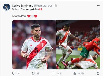 El futbolista peruano saludó a