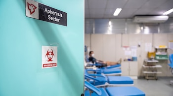 sala de donación de sangre