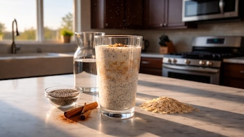 Batido de avena, chía y