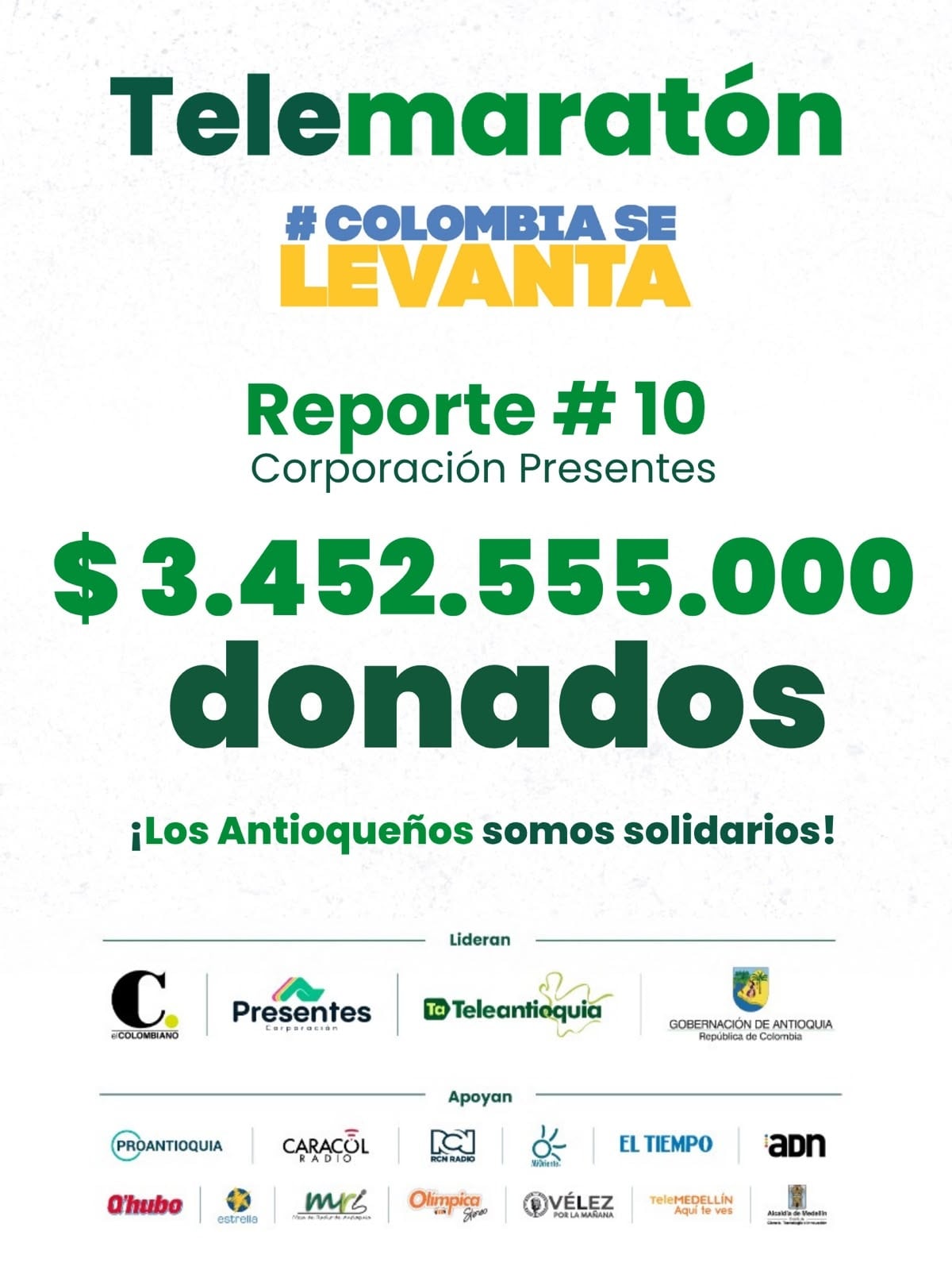La Telemaratón ya generó un recaudo de $3.452 millones - crédito Prensa Gobernación de Antioquia