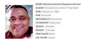Alias Niño Guerrero le encomendó a "Giovanny" que liderara la operación para expandir las acciones criminales del Tren de Aragua en Colombia - crédito Departamento de Estado